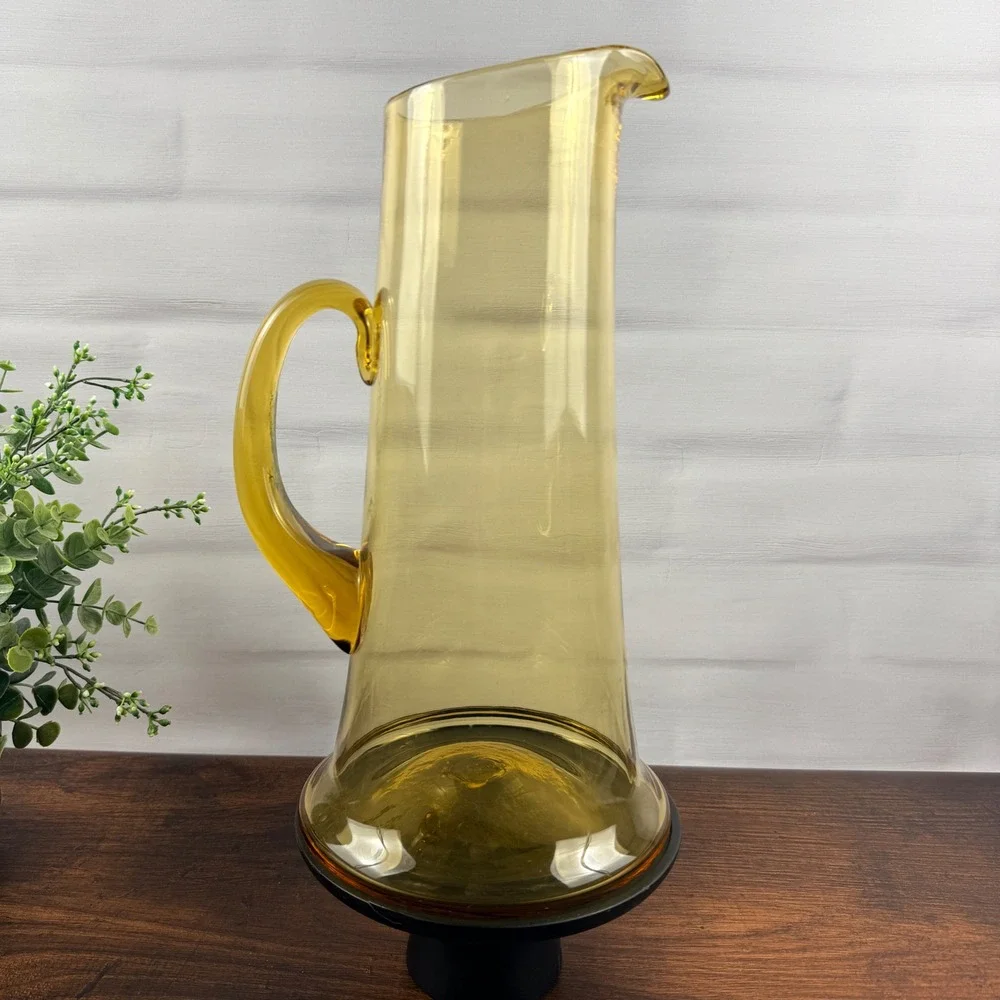 Blenko 729 Wheat Pitcher John Nickerson 1972 Mid Century Modern One Year Design